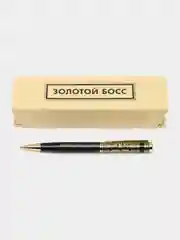 Светло-жёлтый ручка в футляре, металл, 1.0 мм, синяя паста, подарок