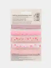 Розовый набор декоративных лент,в упаковке 5 лент -длина отреза 1 метр