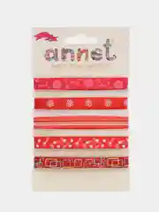 Красный ленты Annet  набор атласных лент отрез по 1 метр.,закладка для книг