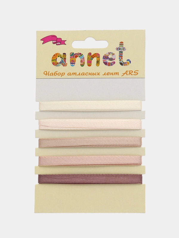 Набор атласных лент Annet,5 отрезов ,длина отреза 1м.,ширина 6мм
