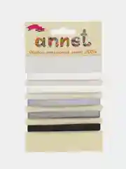 Серый набор атласных лент Annet,5 отрезов ,длина отреза 1м.,ширина 6мм