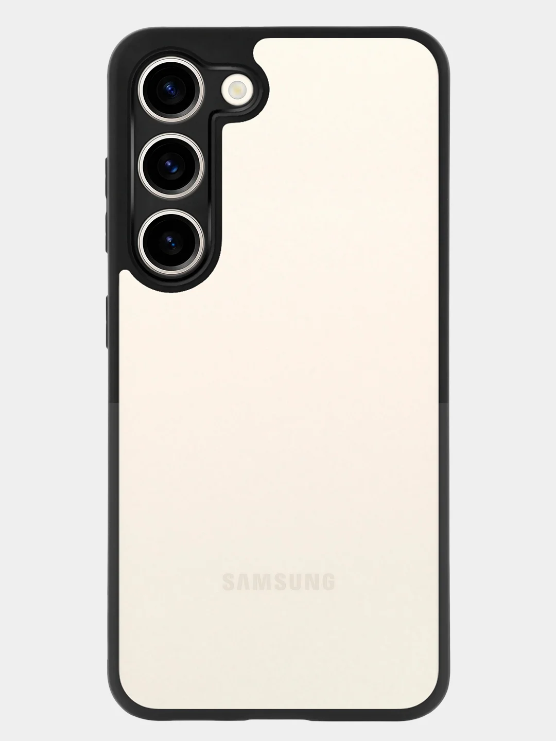 Белый чехол для Samsung Galaxy S24 S24 Plus S23 S23+ S23 Ultra BROSCORP пластиковый с силиконом