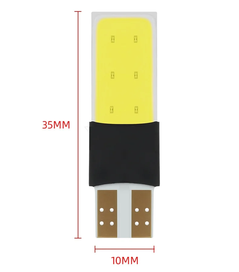 Желтый лампа габаритов (габаритная) светодиодная T10 W5W 12 V, LED 1 SMD, без цоколя, W2.1x9.5d