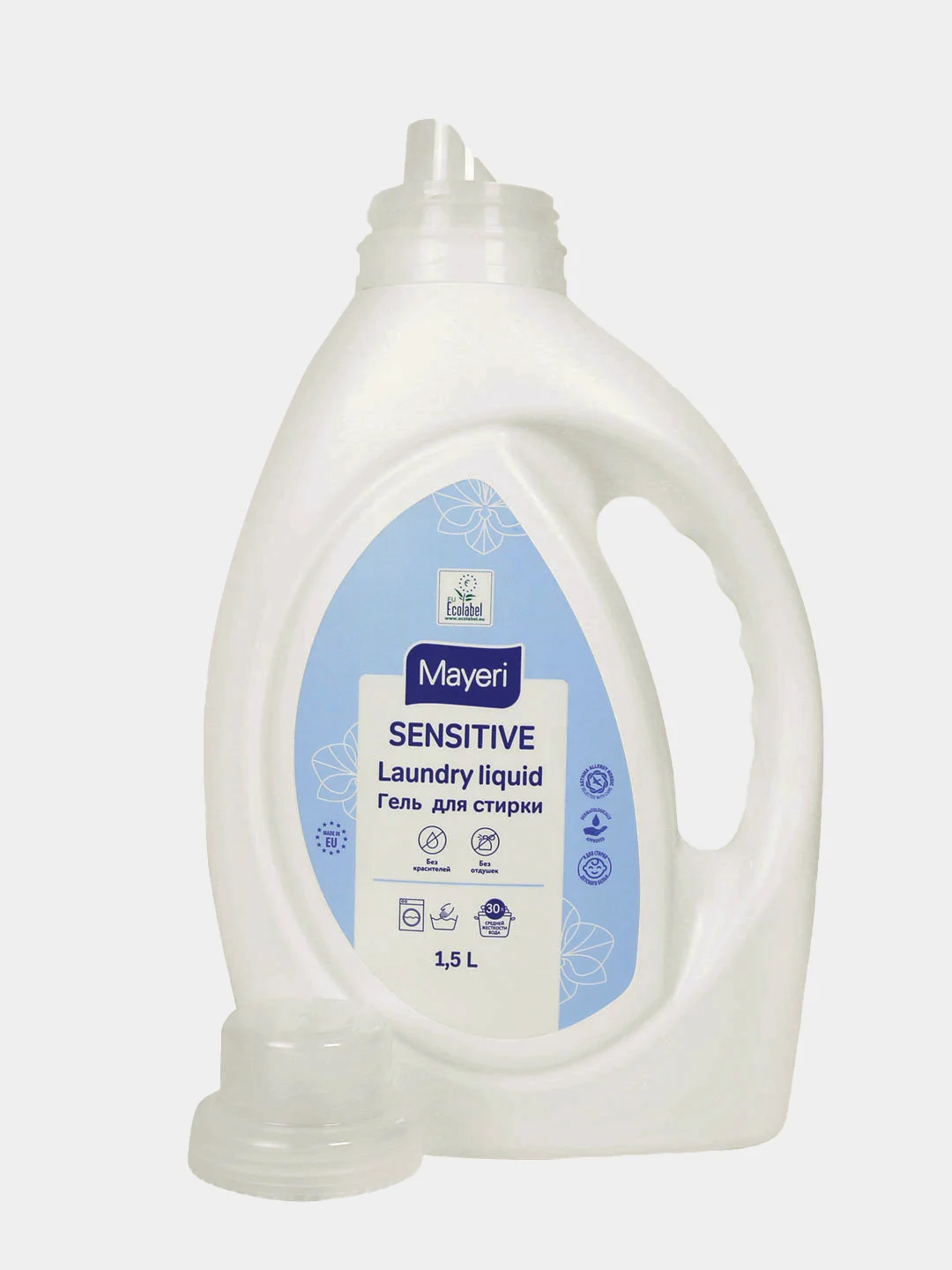 Гель для стирки белого и цветного белья Mayeri Sensitive, 1.5 л