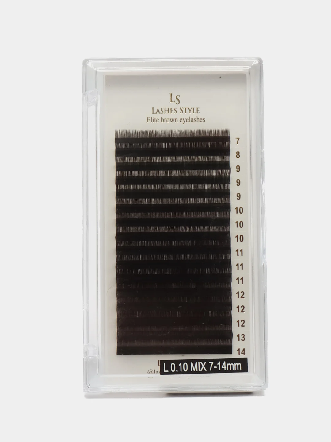 Коричневый черные и коричневые ресницы для наращивания Lashes Style МИКС, Лс