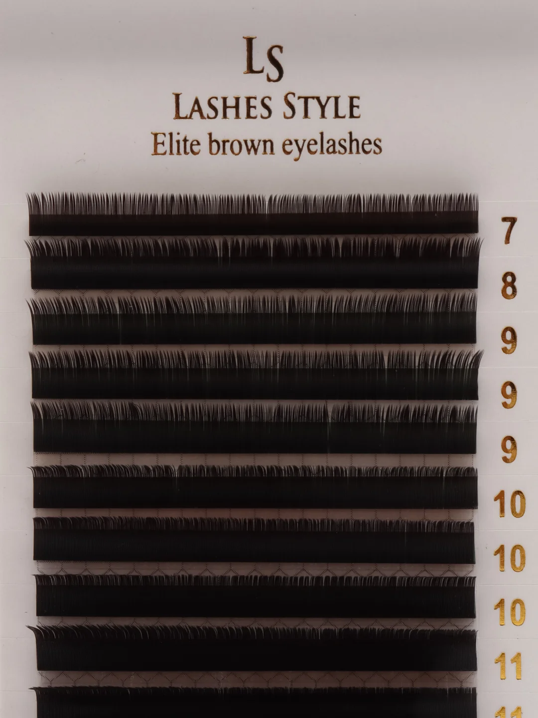 Коричневый черные и коричневые ресницы для наращивания Lashes Style МИКС, Лс