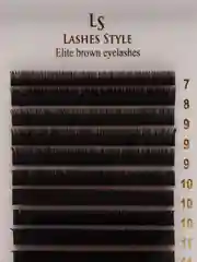 Коричневый черные и коричневые ресницы для наращивания Lashes Style МИКС, Лс