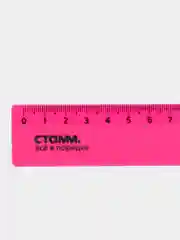 Линейка пластиковая Стамм Neon Crystal, 30 см