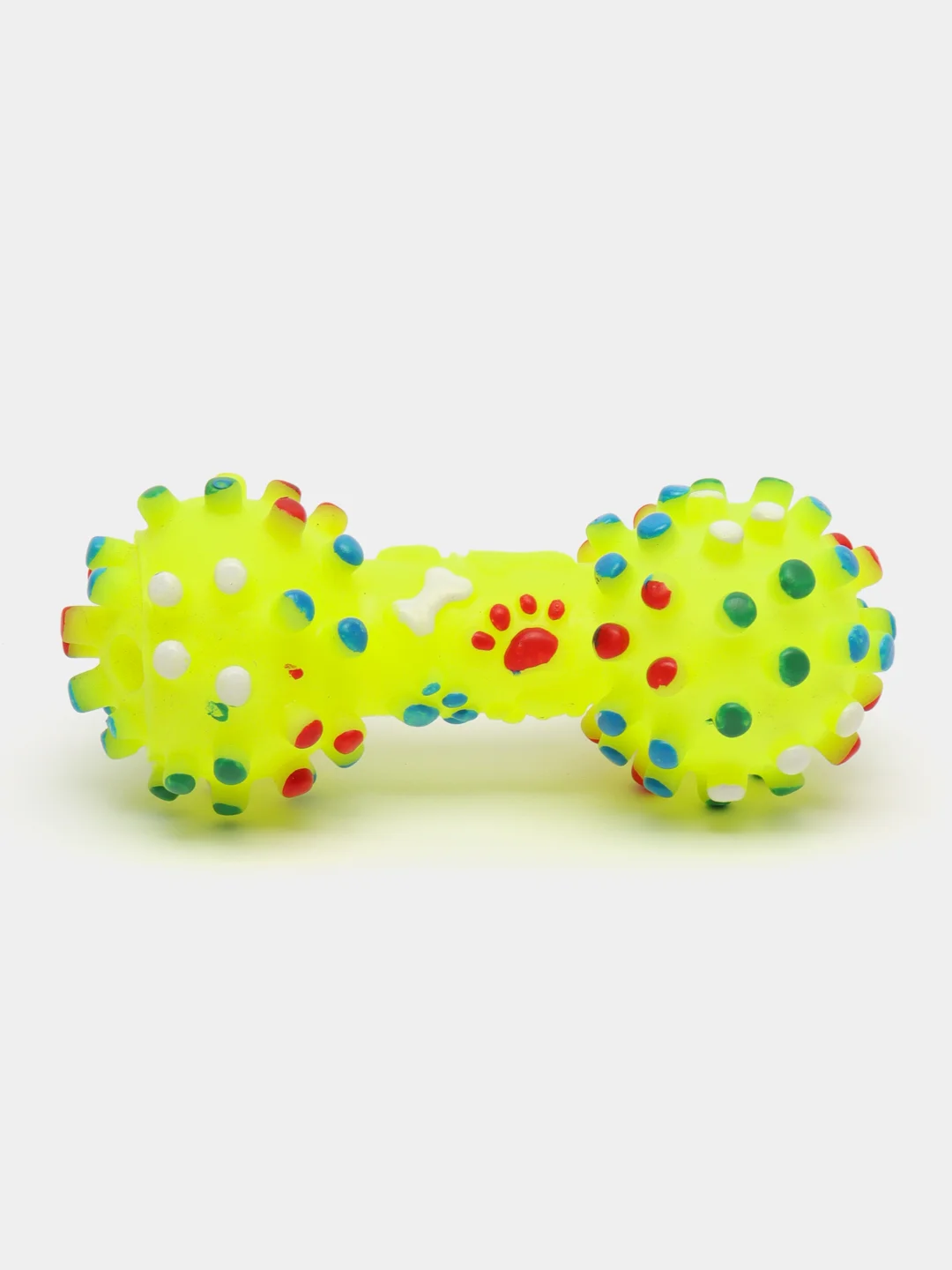Лайм резиновая игрушка "Косточка", для домашних животных, пищащая