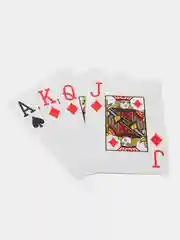 Красный пластиковые игральные карты "Poker club"