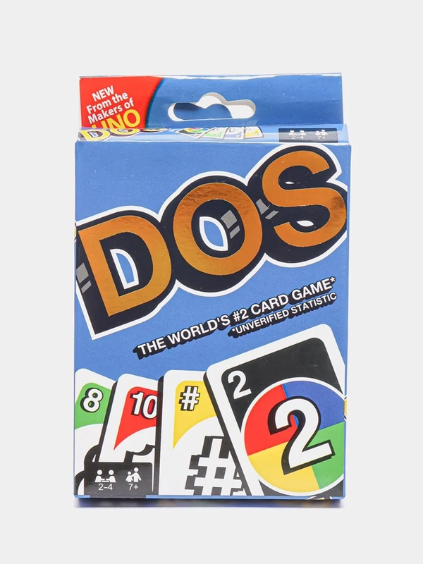 Настольная карточная игра Дос (Dos) - продолжение Уно (Uno) для детей и взрослых