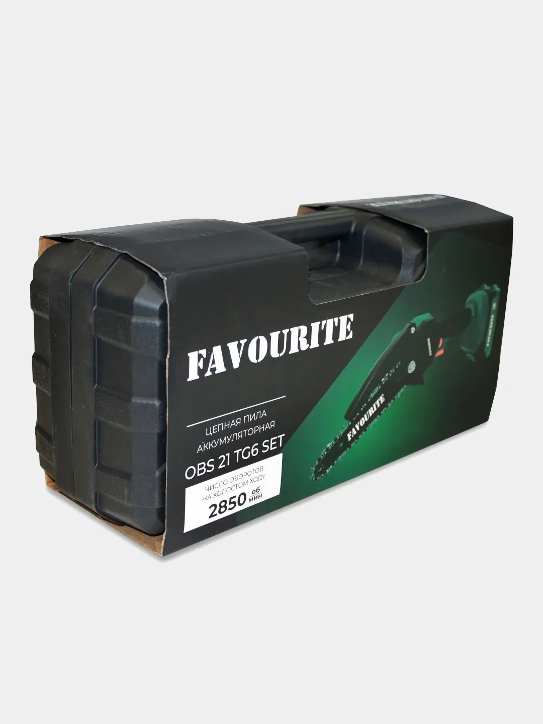 Аккумуляторная пила цепная OBS 21 TG6 SET, 2850 об/мин, 6"- 15 см, 2 а/ч, 21 В