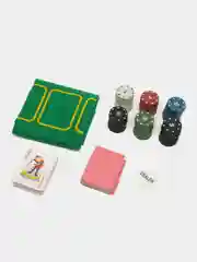 Набор для игры в покер: 120 фишек с номиналом, фишка дилера, 2 колоды карт, сукно