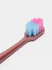Красный зубная щетка и скребок для языка