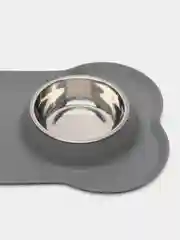Серый миска двойная для собак
