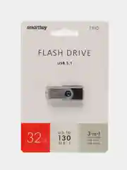 Флешка SmartBuy Trio 3in1 (USB 3.0+USB TYPE-C+microUSB) 16/32/64/128GB, карта памяти