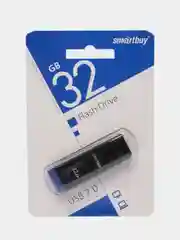 Черный флешка SmartBuy Easy 4/8/16/32/64GB USB 2.0, флеш карта, карта памяти