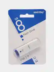 Белый флешка SmartBuy Easy 4/8/16/32/64GB USB 2.0, флеш карта, карта памяти