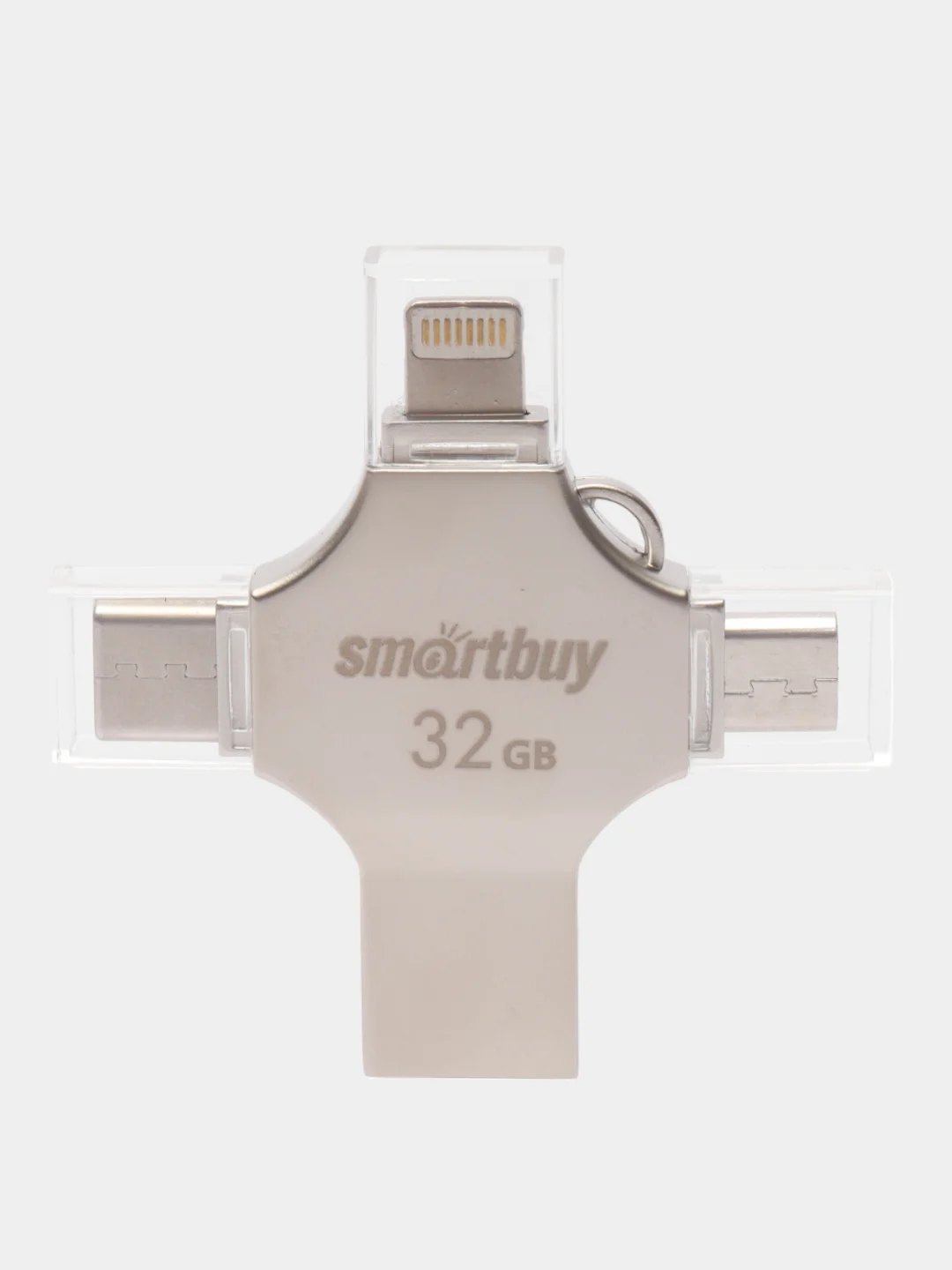 Флешка SmartBuy MC15 32/64/128GB USB 3.0, 4 в 1 Lightning + USB + Type-C + microUSB, карта памяти