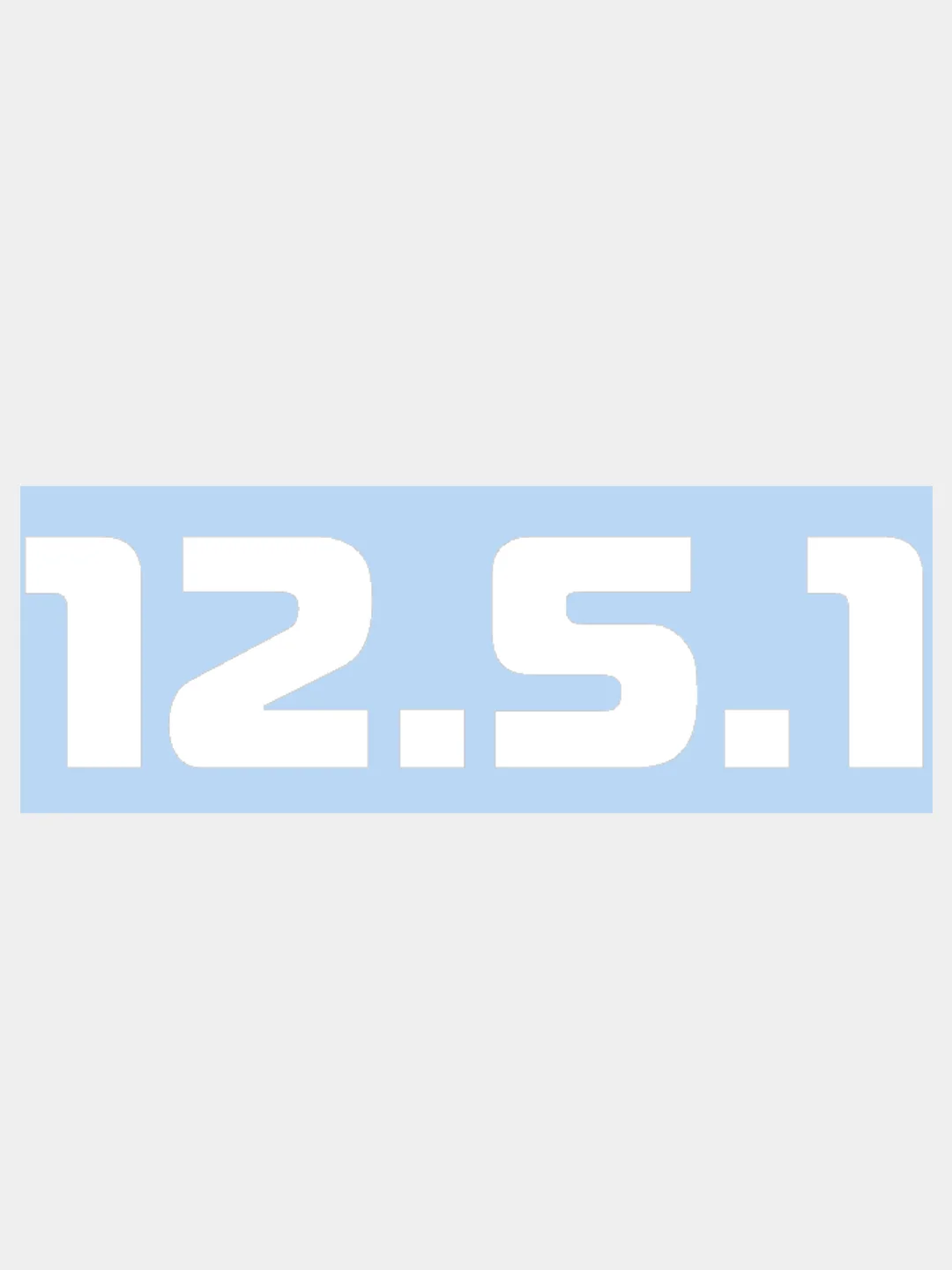 Алый наклейка на авто / машину / стекло "12.5.1", 25 х 6см
