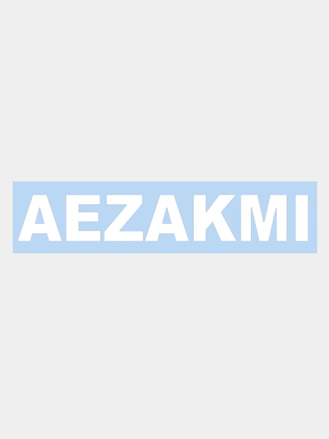 Белый наклейка на авто / машину / стекло "AEZAKMI" 20х3,5см