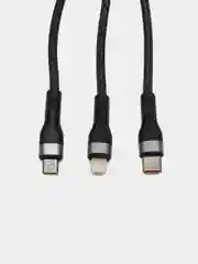 Кабель Yosonda 3в1 Micro USB/ Type-c /Lightning