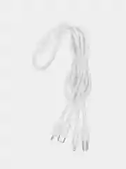 Кабель 3 в 1 USB - Micro USB /Type-c /Lightning white