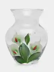 Белый ваза для небольших букетов, стекло