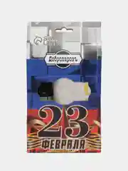 Набор для бани и сауны 23 февраля, шапка + масло ароматизатор "Кедр"