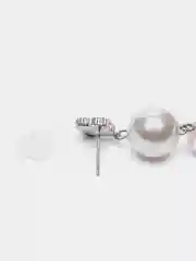 Белый серьги подвески с жемчугом, длинные