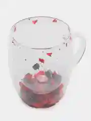 Багровый кружка с двойными стенками,кружка, кружка стеклянная, чашка 350 мл, подарок