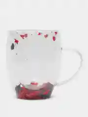 Багровый кружка с двойными стенками,кружка, кружка стеклянная, чашка 350 мл, подарок