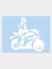 Белый наклейка на авто / машину / стекло "BIKER МОТОЦИКЛИСТ" 20х20см