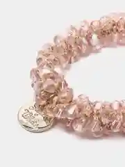 Кремовый резинка для волос с камнями, бисером, нарядная