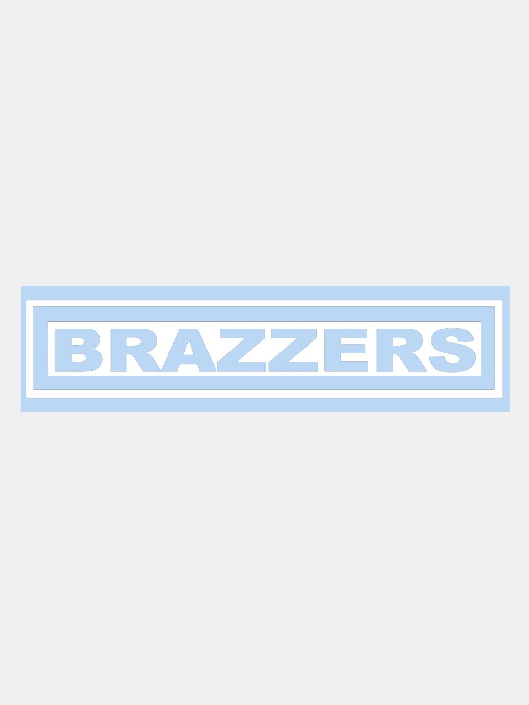 Белый наклейка на авто / машину / стекло "BRAZZERS - БРАЗЕРС" 20х5см