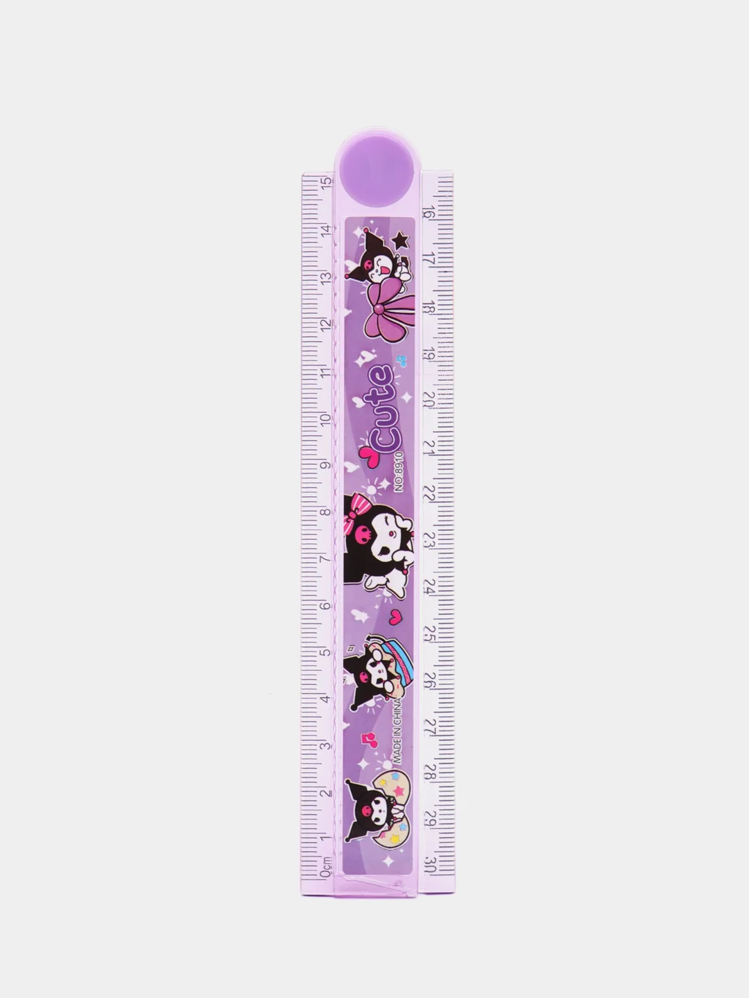 Линейка складная пластиковая, 15/30 см, Kuromi, My Melody, Cinnamorol, Pompom Purin