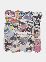 Зеленый набор наклеек стикеров Kuromi (Куроми), аниме, стикерпак 50 шт, наклейки для декора