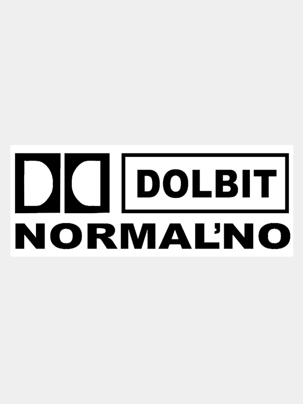 Наклейка на авто "DOLBIT normalno - Долбит нормально" 20х7см