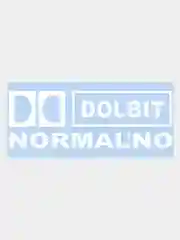 Белый наклейка на авто "DOLBIT normalno - Долбит нормально" 20х7см