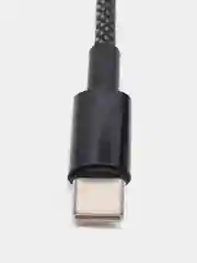 Белый aux кабель type-c и Lightning, Аудио-кабель hoco UPA19, аукс кабель в машину, 1м чёрный