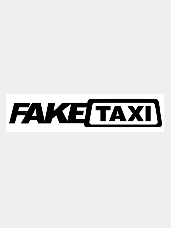 Наклейка на авто / машину / стекло "FAKE TAXI - ФЕЙК ТАКСИ" 25х5см