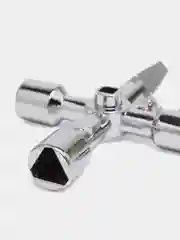 Серебряный универсальный ключ для электрошкафа, электрощита газовых счетчиков, многофункциональный