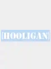 Белый наклейка на авто / машину / стекло "HOOLIGAN", 25х4 см