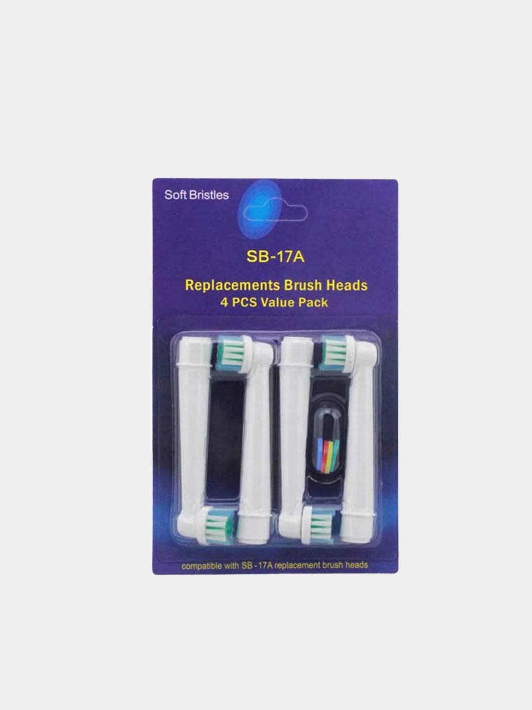 Голубой сменные насадки для электрической зубной щетки Oral-B, средней жесткости, 4 штуки