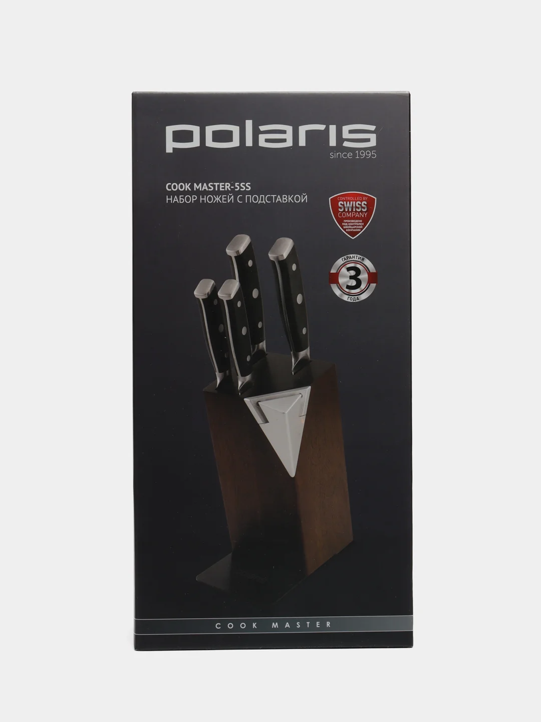 Набор ножей Polaris Сook Master-5SS Черный/Дерево