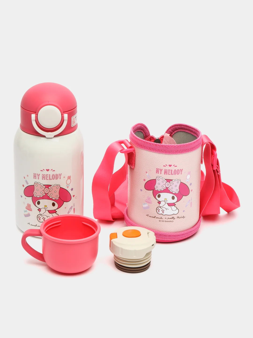 Термос детский 3в1, непроливайка, термос с сумочкой My Melody, термос с чашкой