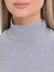 Оливковый майка женская, с горлом