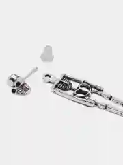 Серебряный серьги "Скелеты" серебро, зорото