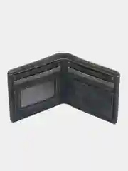 Синий кошелек тонкий кожаный