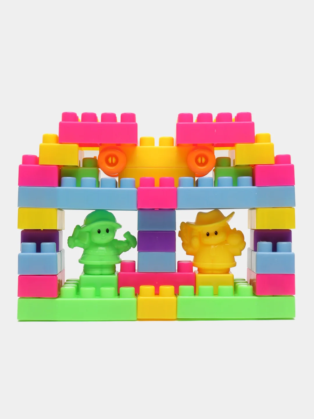 Желтый конструктор детский, блочный, обучающий, развивающий Block Builders
